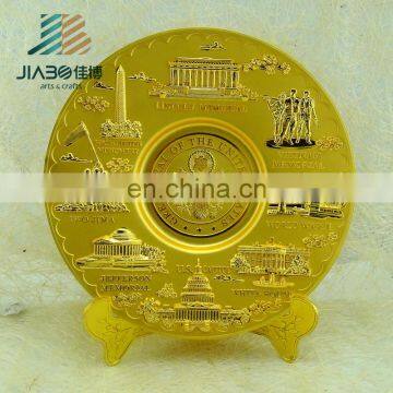 New Hot Sall Occident Brass Souvenir Plate Engraving Plates Metal Plate