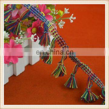 High quality colorful cotton fringe trim for dress T-shirt skirts decoration on sale