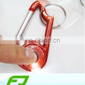 Carabiner lighter with bottle opener