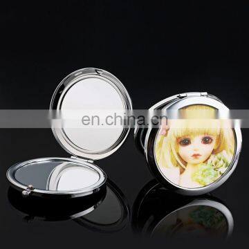 Cheap price round cute doll pocket mirror