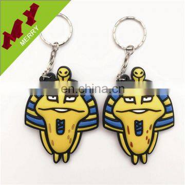 Embossed logo wholesale silicon keychain / custom rubber keychain