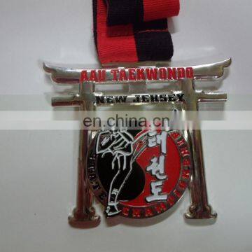 zinc alloy die cast judo taekwondo medals 3D soft enamel gold plating copper silver plating Japan