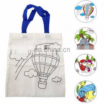 hot DIY kids painting drawing canvas cotton bag