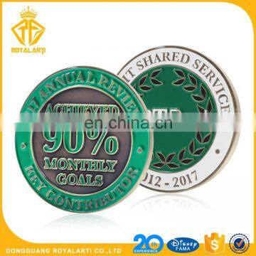 Promotional Custom Annual Reviews Soft Enamel Coin