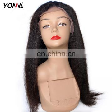 Cheap Remy Lace Front Wig Yaki-Kinky Straight Lace Front Human Hair Wig For Wholesale