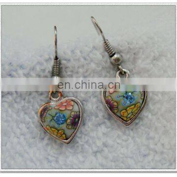 Hearted -shape Polymer Clay Earring