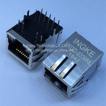 TRP 6605444-6 YKGD-8339NL Through Hole 1 Port 1000 Base-T RJ45 with LAN transformer