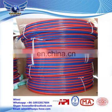 2016 hot sale soft pvc lpg pipe gas hose reinforced twin welding gas hose from china