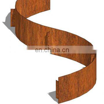 Outdoor decorative rusted corten steel landscape edging