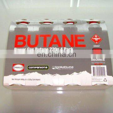 BUTANE GAS CARTRIDGE 220g - NOZZLE VALVE TYPE