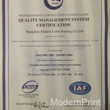 ISO9001 Quality Management System Certificate