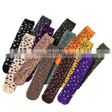 Infant Kids Adukt Socks  Leopard design Stocking Girl Thicken Cotton Knee high Socks