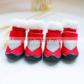 New Cotton Shoes Lamb Wool Warm Love Cartoon Puppy Pet Dog Shoes Winter photo-6