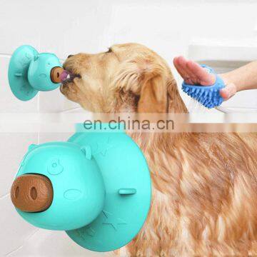 Pet Products Explosion Model Sucker Dog Toy Licking Device Licking Resistant Rubber Plate Molar Cake Puzzle Bite photo-2