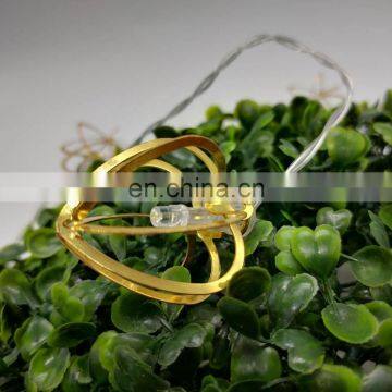 10 LED Fairy Lights Heart Gold Metal String Lights Battery Operated For Christmas Home Party Decoration photo-4