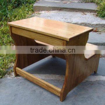 Custom Logo and Color Solid Bedroom Bedside Wooden Chair Step Stool