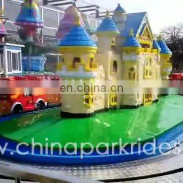 Theme park kids love electric fire fighting train for sale