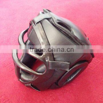 Training Boxing Head Guard / Helmet (Leather) - Boxing Training Equipment