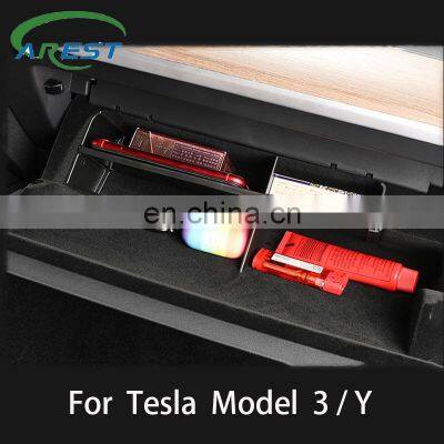 For Tesla Model 3 2021 Car Central Armrest Box ABS Glove Box Anti-Slip Car Accessories Storage Box for Tesla Model 3/Y Dropship