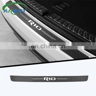 1pc car trunk decorative protective stickers Bumper decoration modification For KIA RIO K2 K3 2 3 2010-2017 Accessories