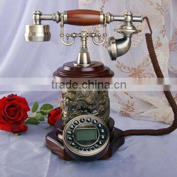 caller ID resin antique red landline phone