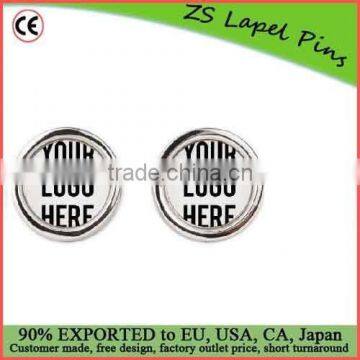 Personalized free artwork Custom Company Logo Cufflinks