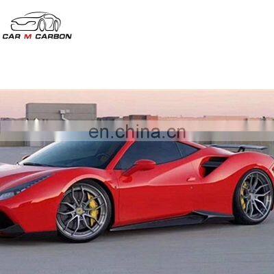 Farri 488 Notec dry carbon fiber material side skirt step for 488 side skirt