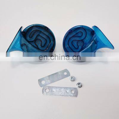 Supplier High and Low Tone Flashing Warning Blue Electronic Motorcycle Car Snail Horn With Led