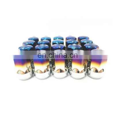 XT 32mm Car Racing Roasted Baking Blue Bolt Nuts Rim Wheel Hex 17mm Nuts