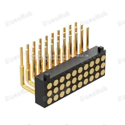 Dnenlink Flat Bottom Type,1.27mm Pitch Three Row H2.0mm DIP Female Pogo Pin Connector photo-4