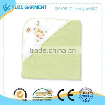 green towel duck hooded baby bath wrap wholesale