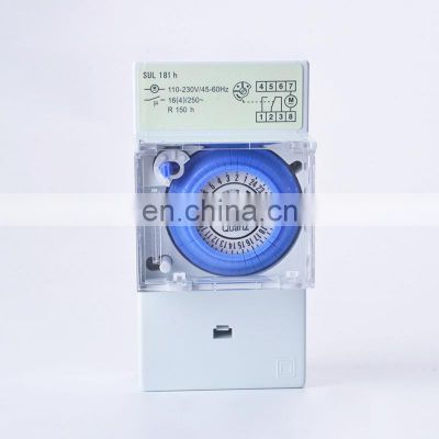 SUL181H Mechanical Timer 24 hours Time Switch Relay Electrical Programmable Timer 24 hour Din Rail Timer Switch