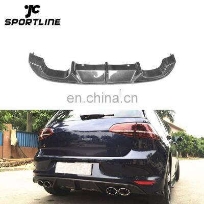 Carbon Fiber GOLF VII R Rear Diffuser Lip for Volkswagen VW GOLF 7 MK7 R R-LINE 14-17