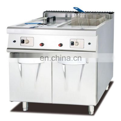 Stainless Steel Gas fryer With Cabinet(1/3 Grooved)(CE cerificate)