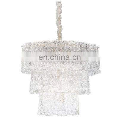 Modern Style Pendant Light Indoor Handmade Crystal Glass Baccarat Chandelier