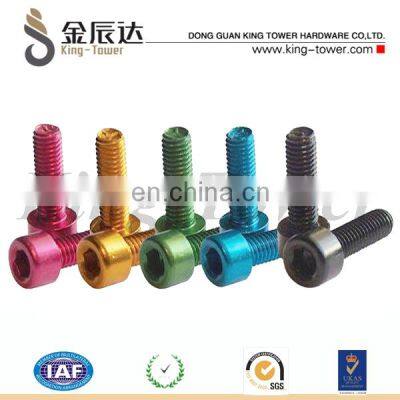 zinc plated colorful special allen cap screw (with ISO and RoHs certification)