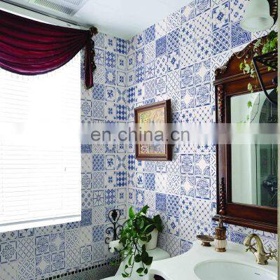Blue and White Porcelain Art Tiles Chinese Blue Restaurant Kitchen Tiles