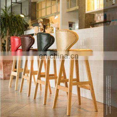 Bar Chairs Tall Antique Industrial Vintage Rustic Back Kitchen Leather Fabric Modern Counter Cheap High Stool Wooden Chairs Bar