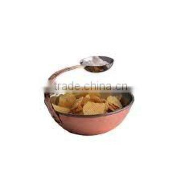 COPPER SNACK BOWL SERVER