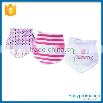 2016 new design snaps bibs, baby bandana drool bibs with snaps
