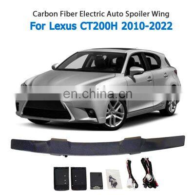 High Quality Automatic Spoiler Carbon Fiber Electric Brake Light Car Rear Wing Spoiler For Lexus CT200H 2010-2022