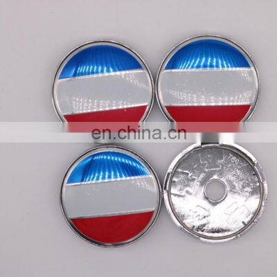 Customizable 60mm ABS Plastic French Flag Logo Car Wheel Center Hub Caps