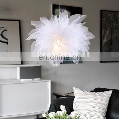 Postmodern Luxury LED Pendant Light Living Room Bedroom Yarn Flower Nordic Modern Villa Vintage Chandelier