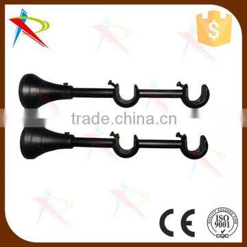 100% Non-rust Durable Double Curtain Bracket/ Wall Pole Brackets /black Double Curtain Bracket photo-2