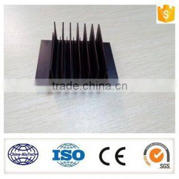 black powder coated aluminium extrusion heatsink,aluminium profile