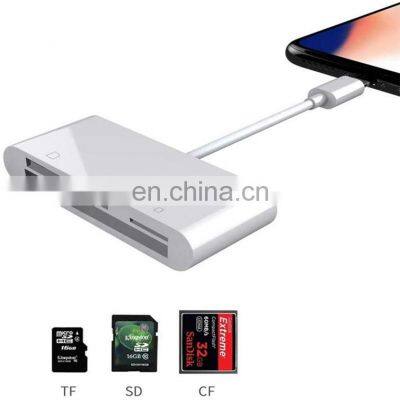 Professional Multi 3-In-1 Memory Card Reader For Iphon/Ipad TF/CF/SD Supported photo-5