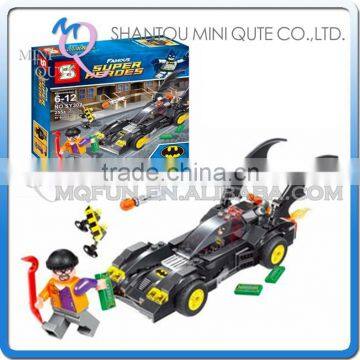 Mini Qute Senye Marvel Avenger super hero Batman Fighter plane chariot building block action figures educational toy NO.SY 302