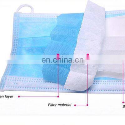 Disposable Earloop Face Mask 3 Ply Non Medical With Nose Wire