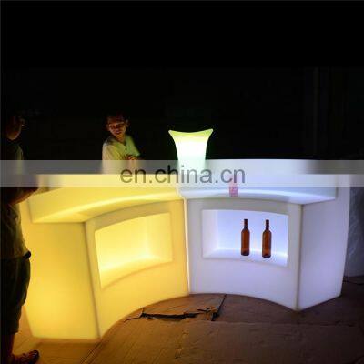 new design color changing plastic led straight commercial bar counter for sale Mobile Bar