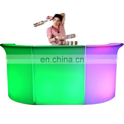 portable mobile events party nightclub entertainment rental commercial illuminated glow led bar table counter furniture